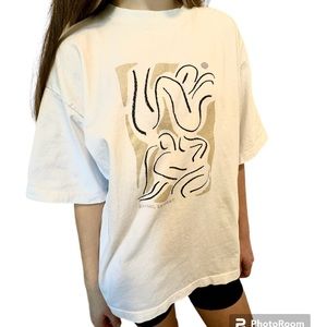 H&M Cotton White T-Shirt Size XS Oversized.